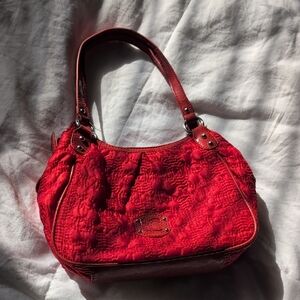 Vintage Liz Claiborne Red Quilted Handbag